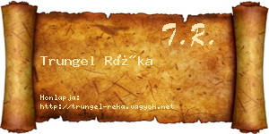 Trungel Réka névjegykártya